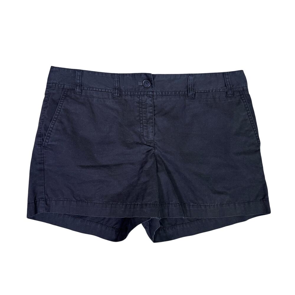 Ann Taylor Loft Black 100% Cotton 4" Shorts US Womens 12